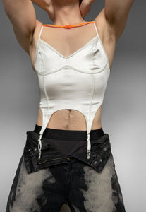 buckle strap // corset white