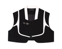 Load image into Gallery viewer, monochrome spliced // gilet jacket
