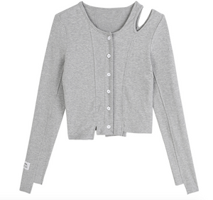 cut out // cardigan sweater grey