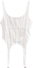 Load image into Gallery viewer, boned suspender tank // white
