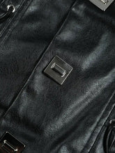 Load image into Gallery viewer, woven leather // gilet jacket
